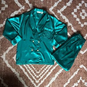 Victoria's Secret Turquoise Satin Loungewear